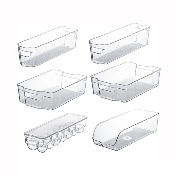 Economical custom design stackable set of 6 refrigerator fridge organizer